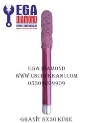 8X30 KÜRE GRANİT CNC UCU ( KIRMIZI SERİ )