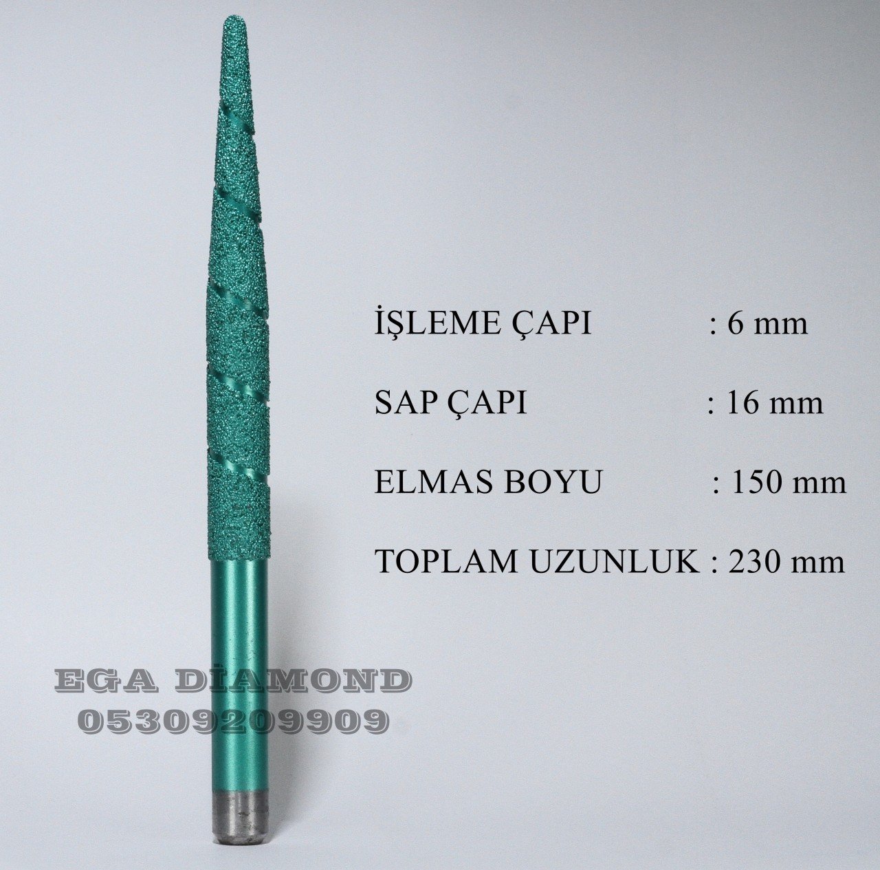 6x150 Konik Mermer Cnc Ucu Sap 16