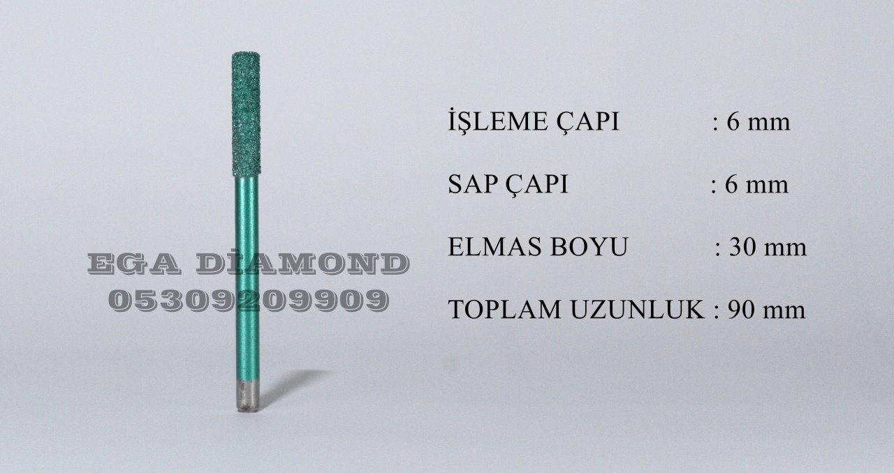 6x30 Düz Mermer Cnc Ucu