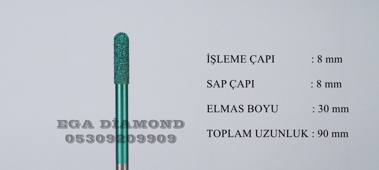 8x30 Küre Mermer Cnc Ucu