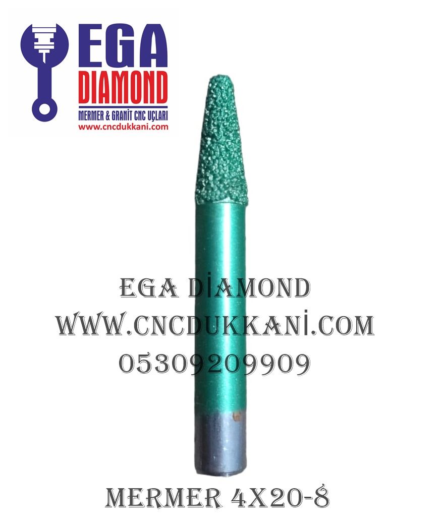 4X20 MERMER CNC YAZI UCU SAP 8 ( YEŞİL SERİ )