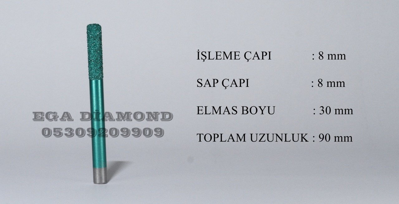 8x30 Düz Mermer Cnc Ucu