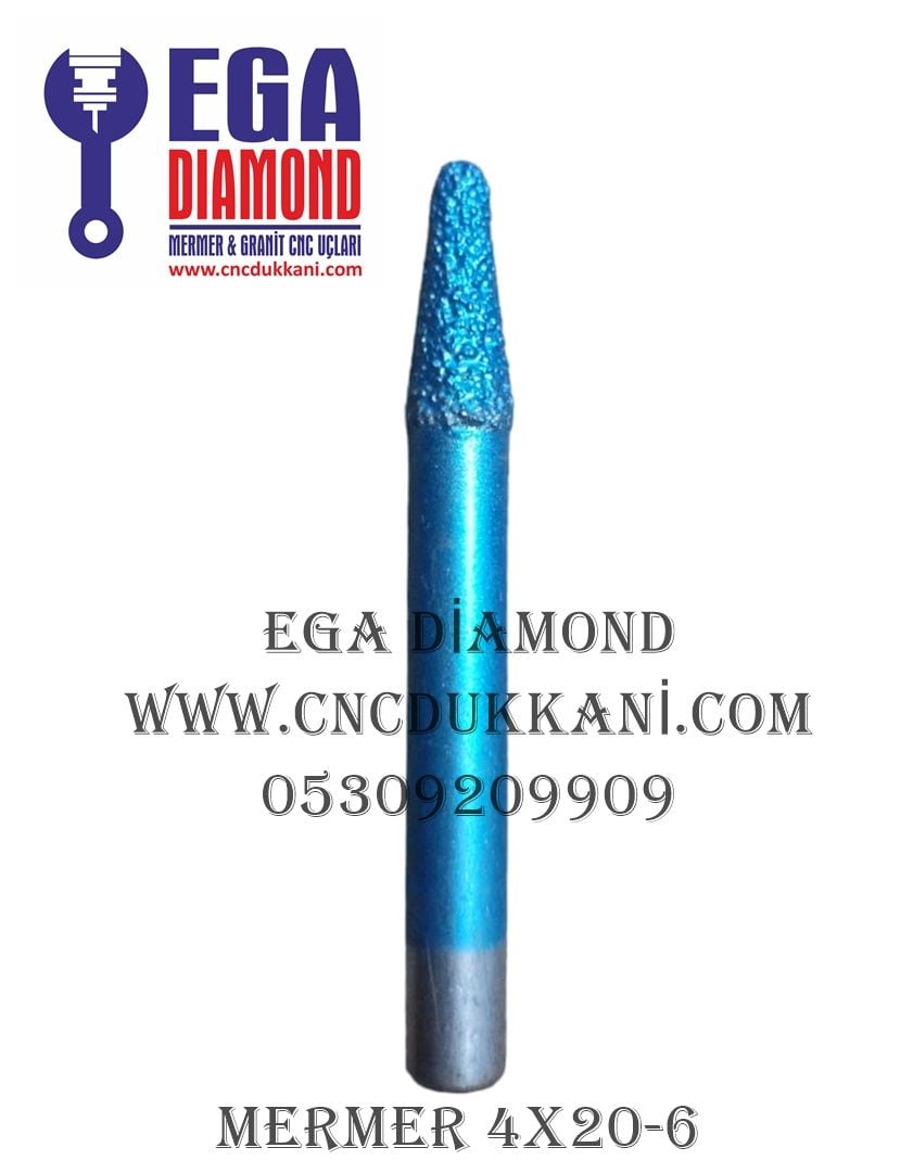 4X20 MERMER CNC YAZI UCU SAP 8 ( MAVİ SERİ )