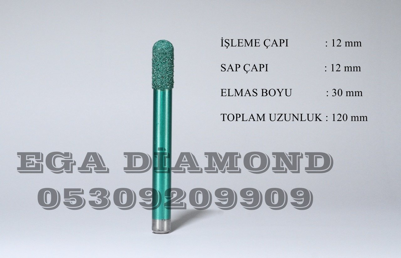 12x30 Küre Mermer Cnc Ucu