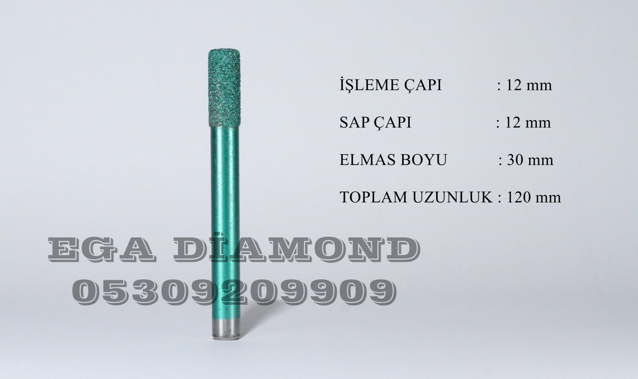 12x30 Düz Mermer Cnc Ucu