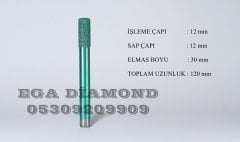 12x30 Düz Mermer Cnc Ucu