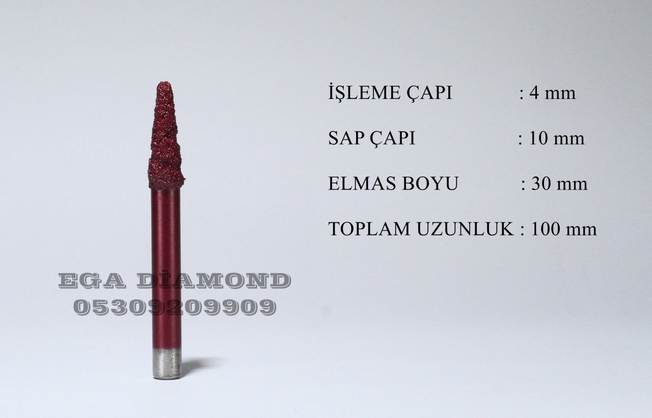 4x30 Konik Granit & Mermer Cnc Ucu