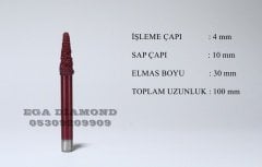 4x30 Konik Granit & Mermer Cnc Ucu