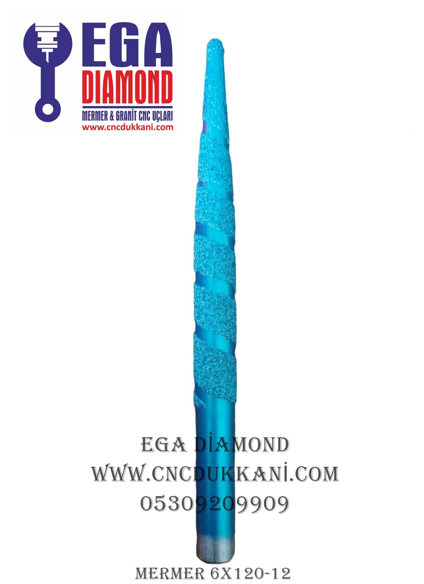6X120-12 KONİK MERMER CNC UCU