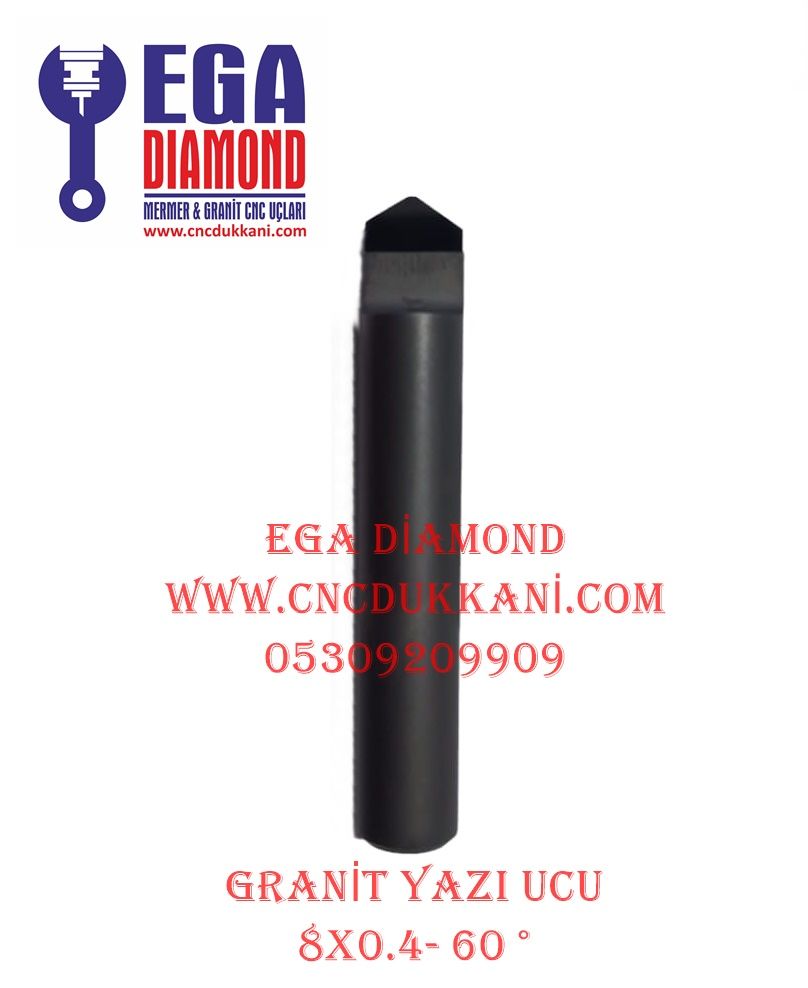 GRANİT YAZI UCU SAP 8 MM 60 DERECE 0.4 MM UÇ ( B SERİ )