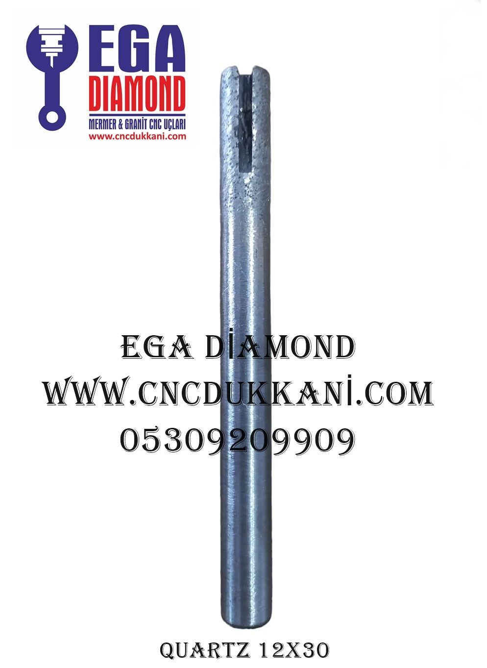 12X30 KANALLI GRANİT & QUARTZ CNC UCU ( SOKETLİ )