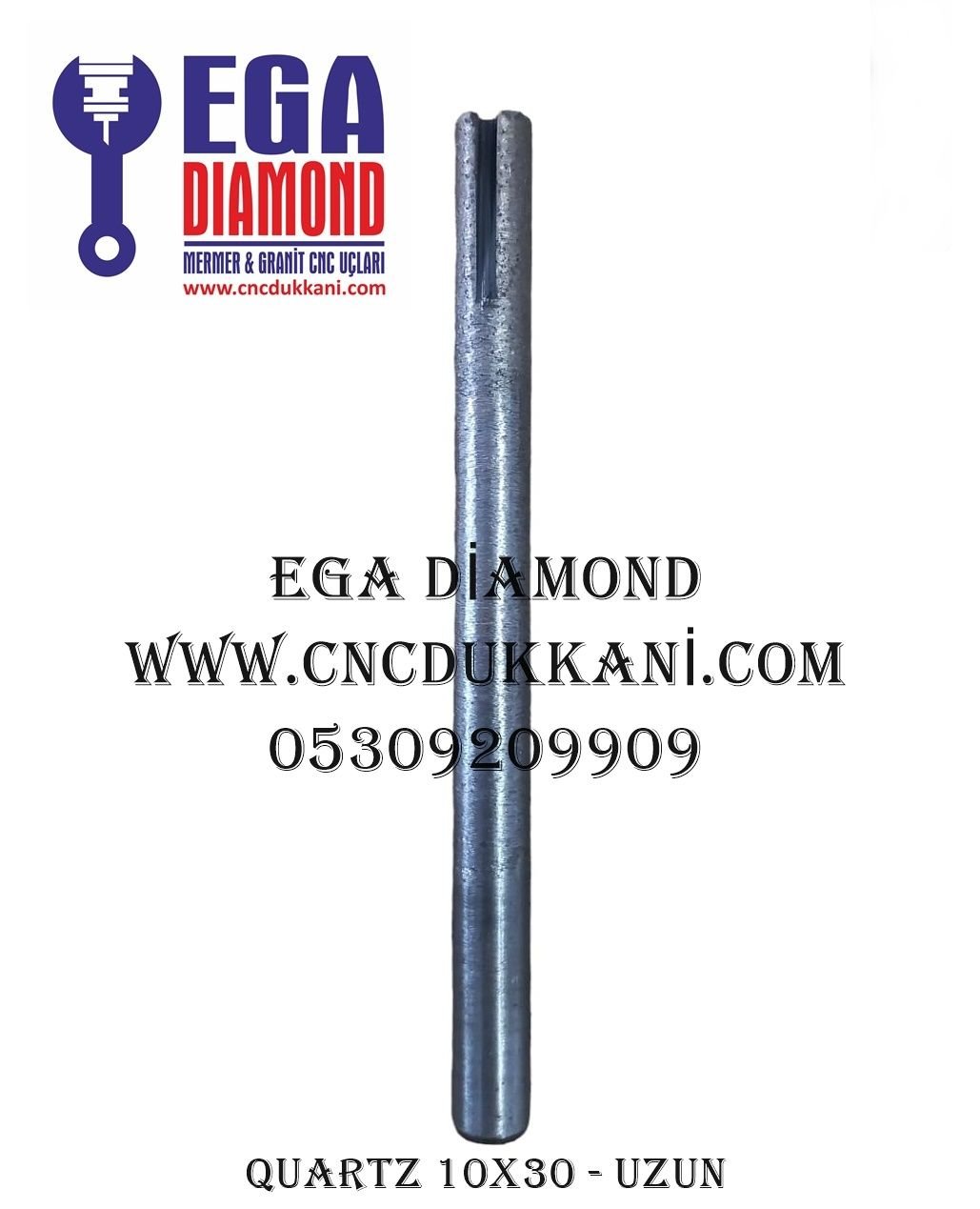 10X30 KANALLI GRANİT & QUARTZ CNC UCU 12 CM ( SOKETLİ )