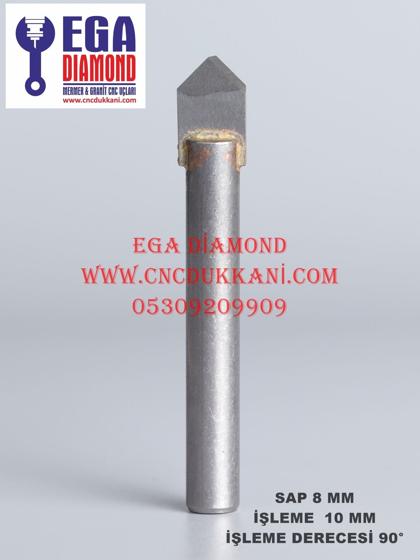 10 MM YAZI UCU SAP 8 MM ( 90 DERECE )