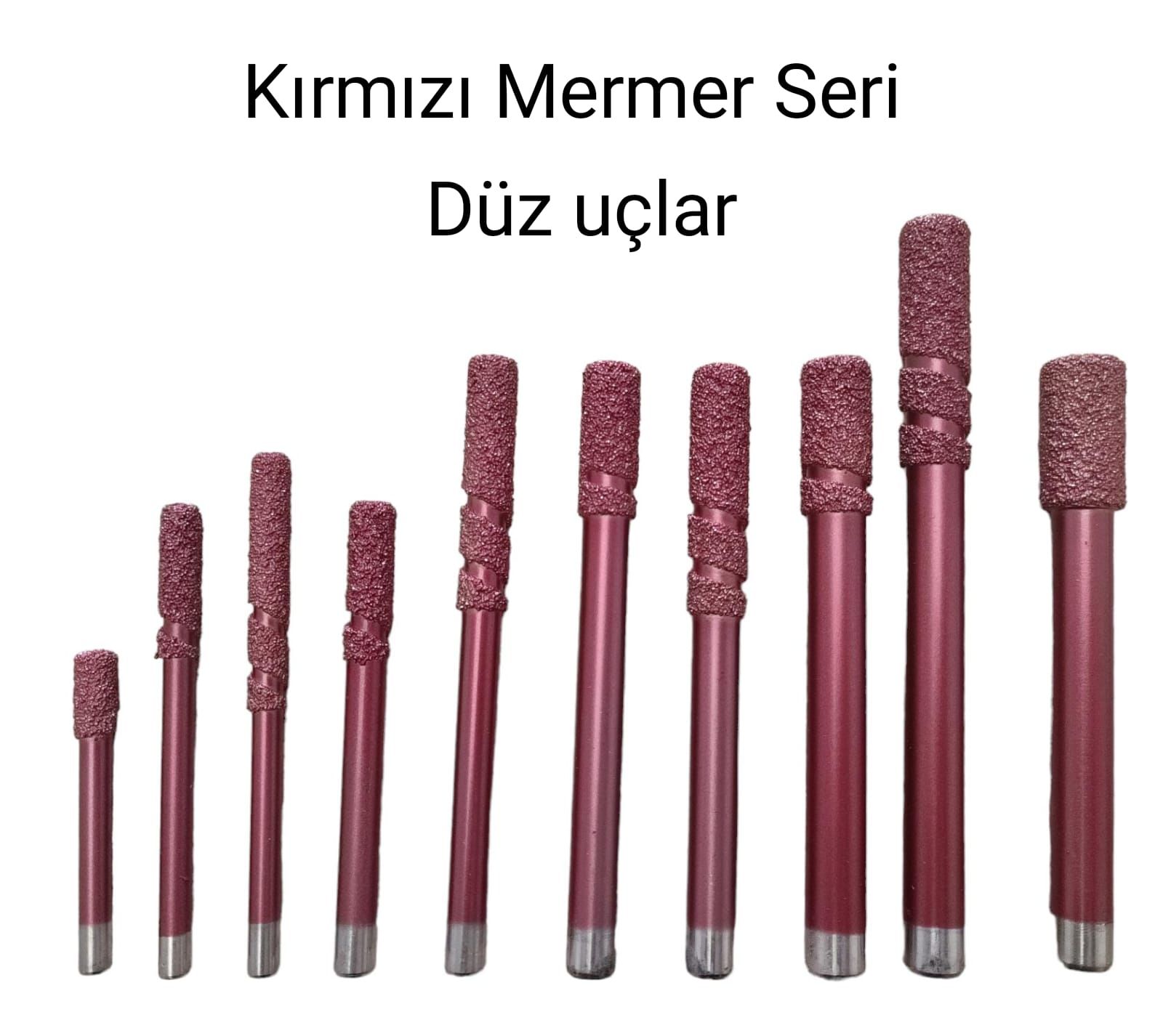 KIRMIZI SERİ DÜZ MERMER UÇLARI
