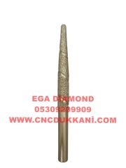 6x100 Konik Mermer Cnc Ucu Sap 12 mm ( SARI SERİ )