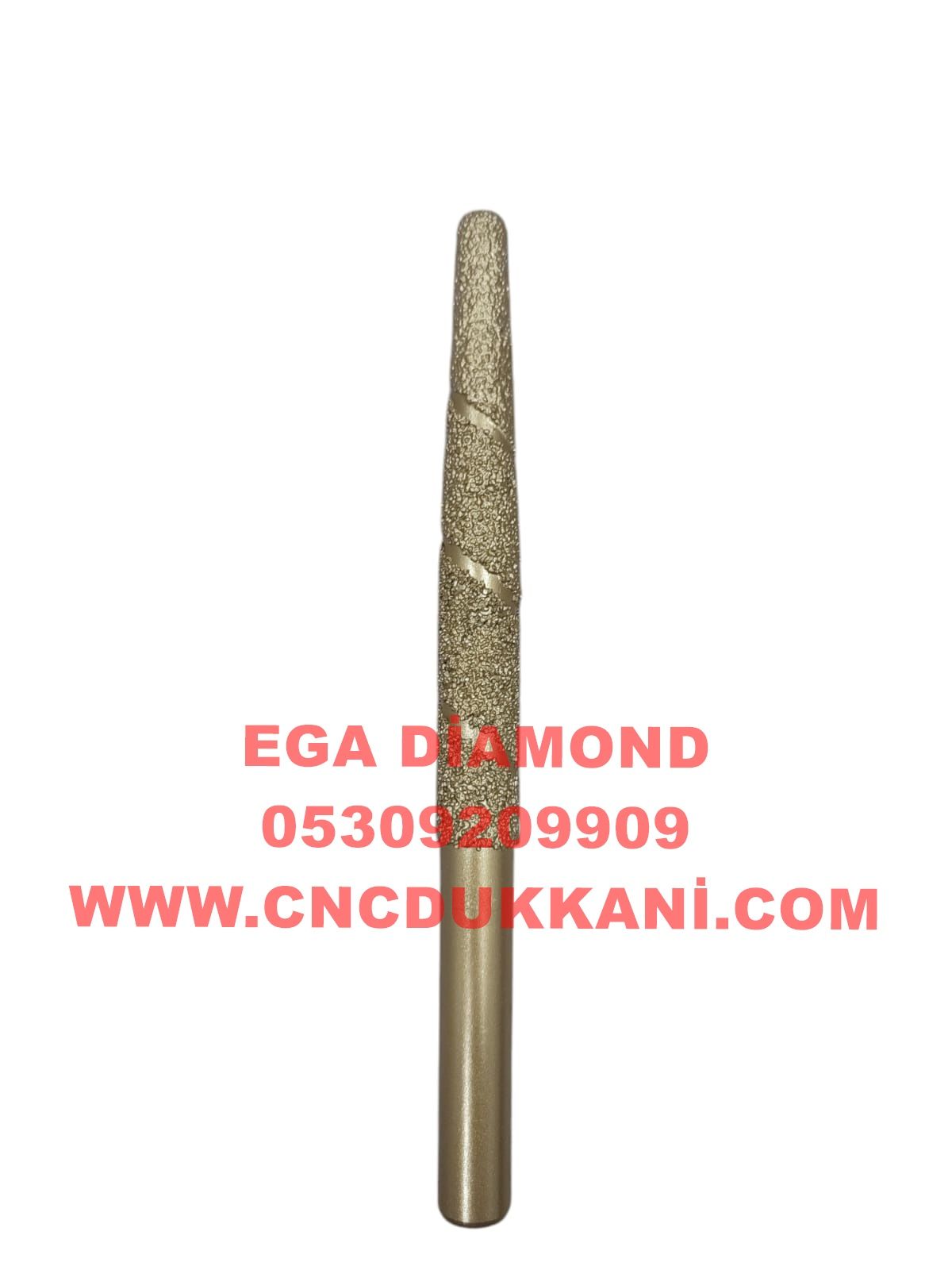 8x100 Konik Mermer Cnc Ucu Sap 12 mm ( SARI SERİ )