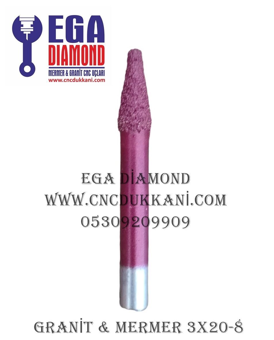 4X20 GRANİT YAZI UCU SAP 6 MM ( MERMER & GRANİT )