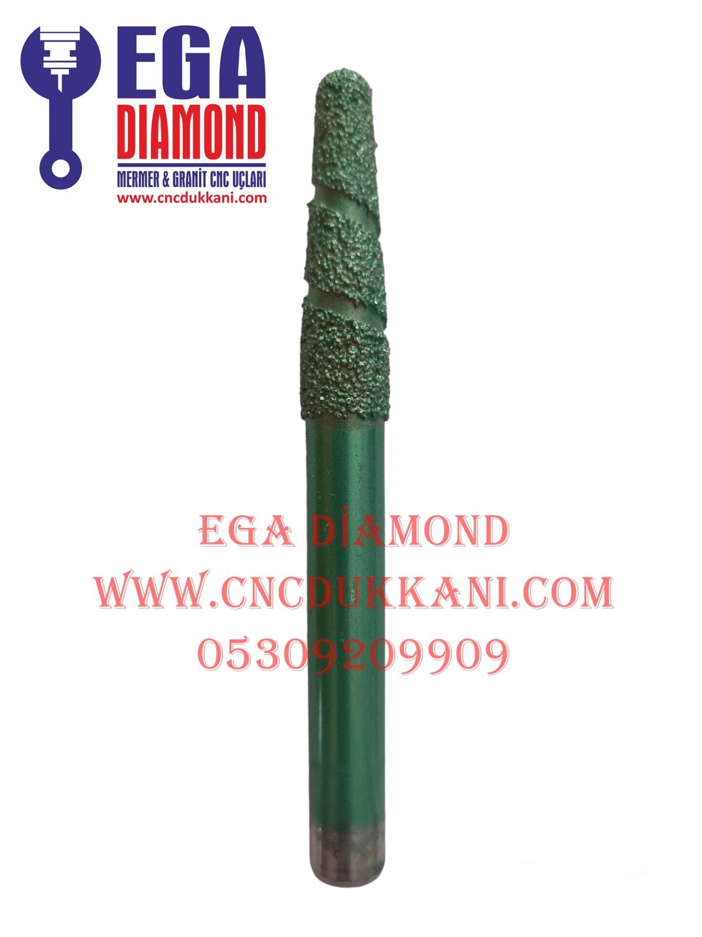 8x50 Konik Mermer Ucu Sap 12 mm  ( YEŞİL SERİ )