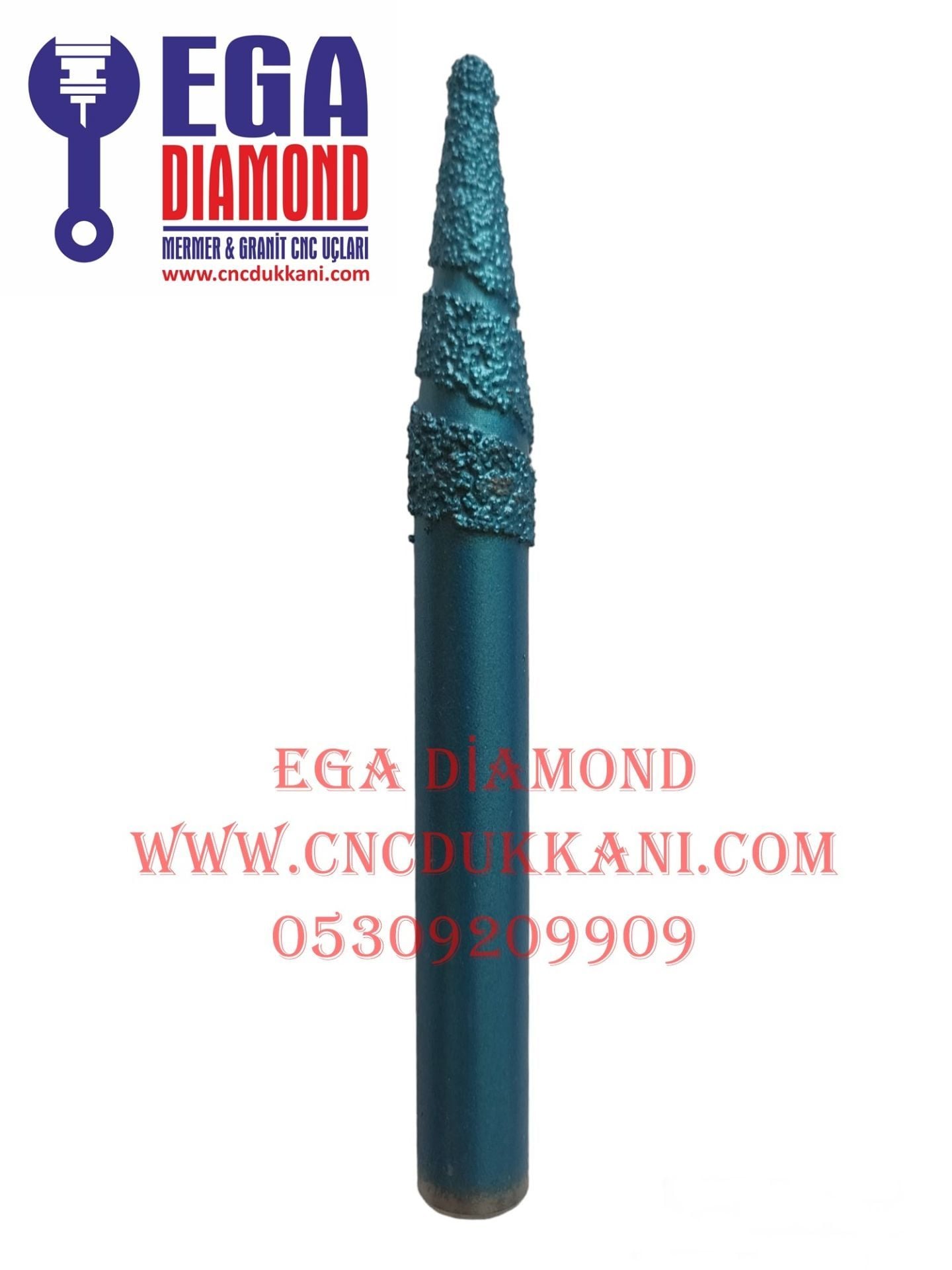 4x50 Konik Mermer Ucu Sap 12 mm  ( MAVİ SERİ )