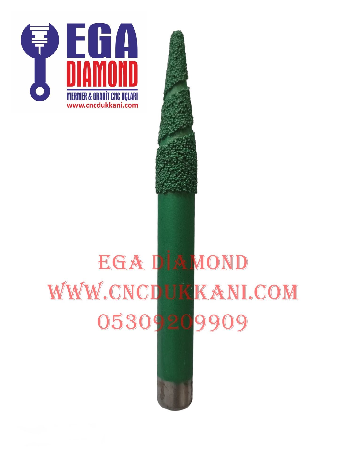 4x50 Konik Mermer Ucu Sap 12 mm  ( YEŞİL SERİ )