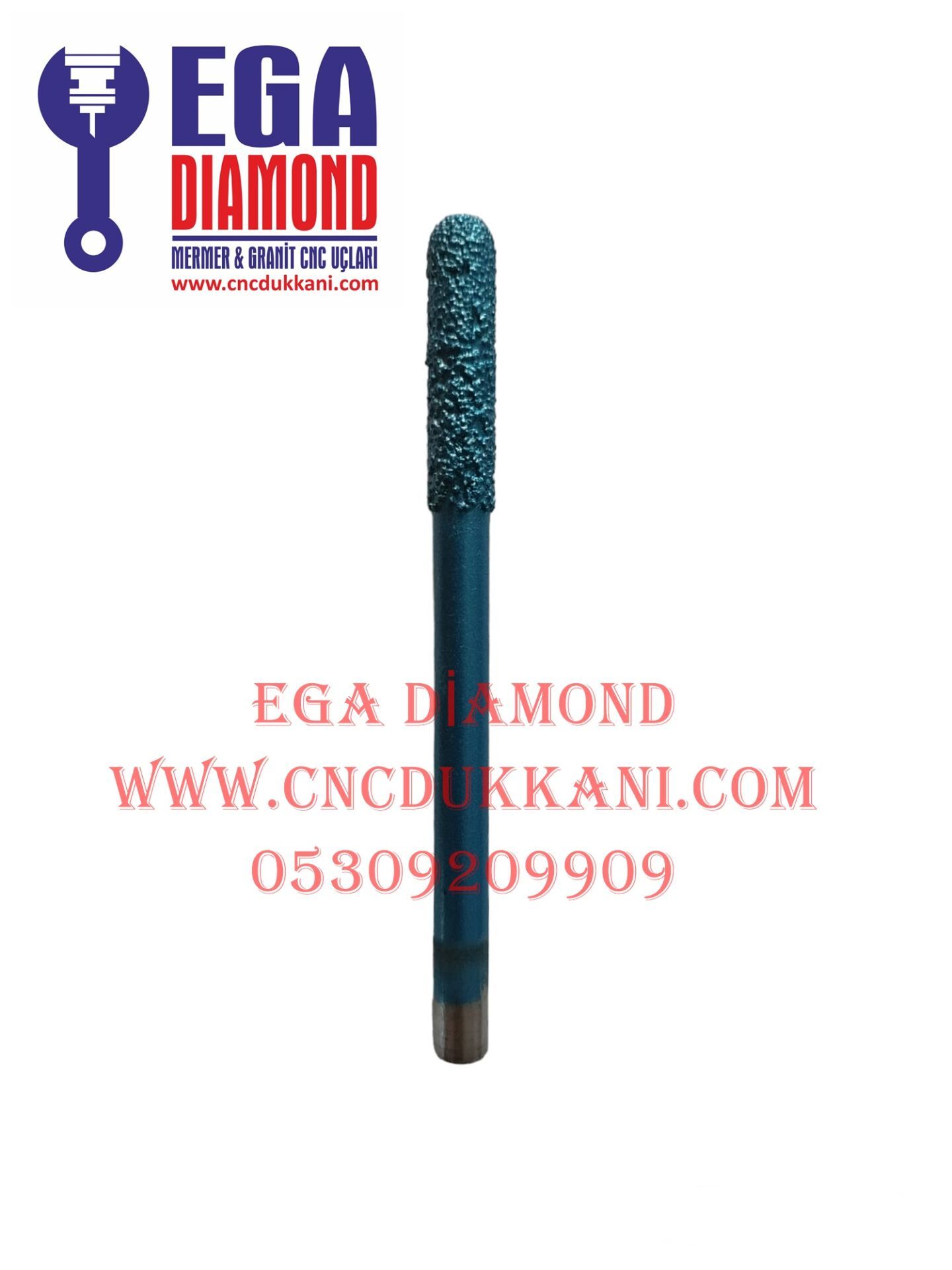 6x30 Küre Mermer Cnc Ucu ( MAVİ SERİ )