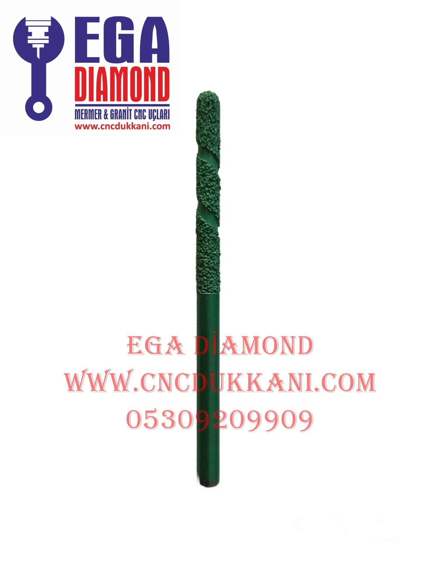 6x50 Küre Mermer Cnc Ucu ( YEŞİL SERİ )