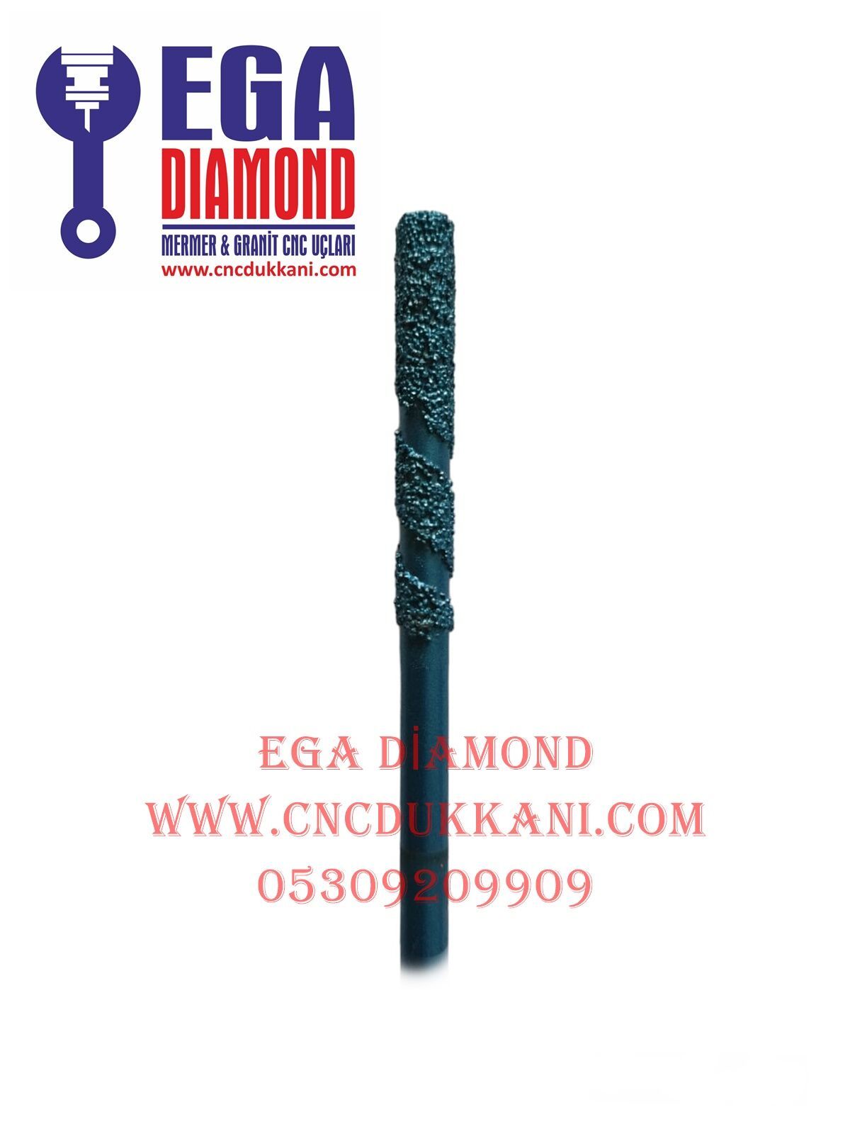 6x50 Düz Mermer Cnc Ucu ( MAVİ SERİ )