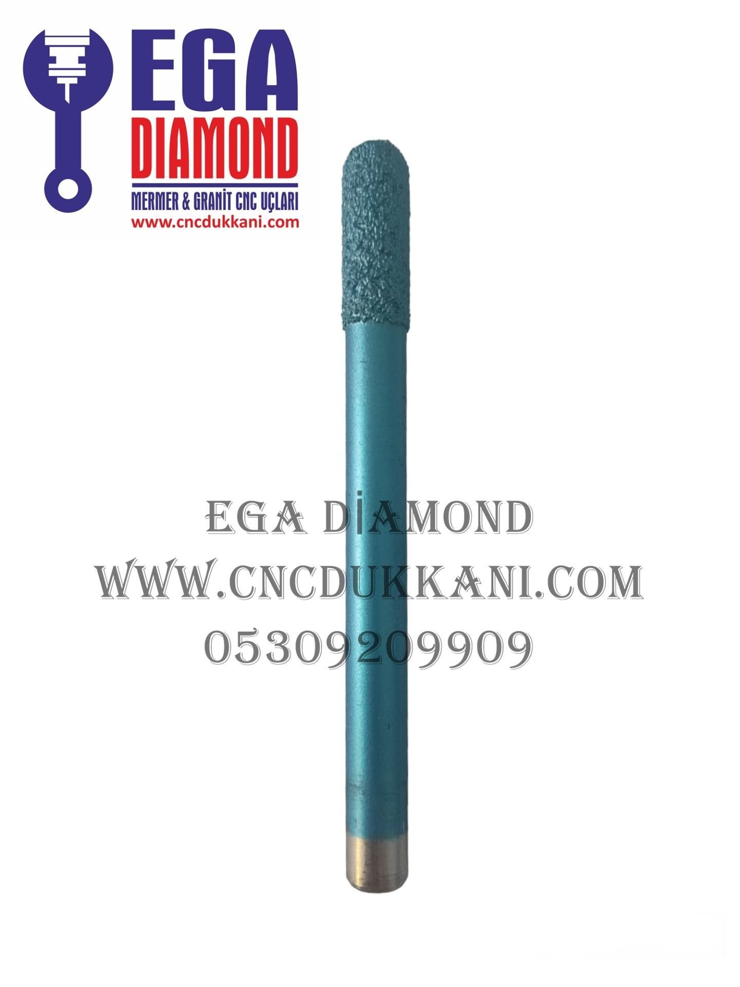 10x30 Küre Mermer Cnc Ucu ( MAVİ SERİ )