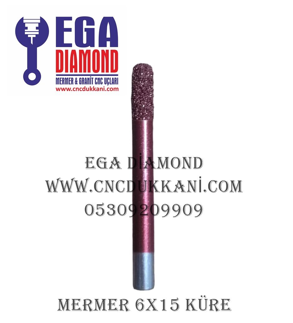 6x15 Küre Mermer Yazı Ucu ( KIRMIZI )